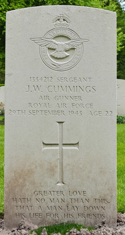 Sgt Jack William Cummings<br/><br /><br />died September 29th, 1943